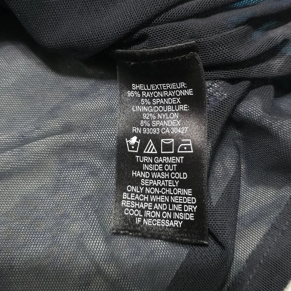 NIC+ZOE Blue Surf Spray Sleeveless Jewel Neck Sheath Dress, Faux Waist Knot, M - Picture 10 of 16